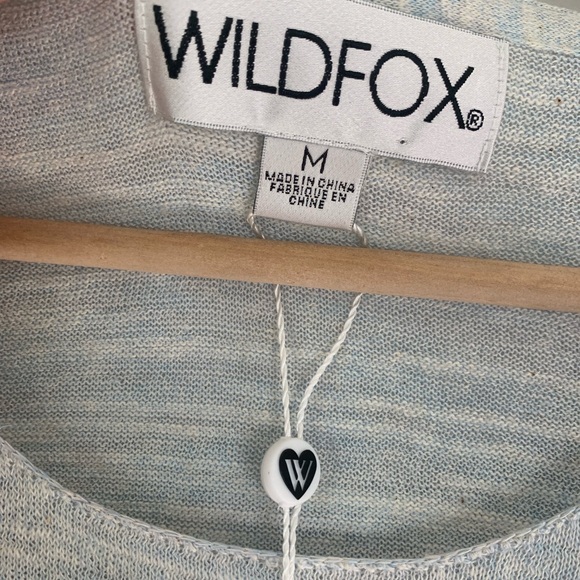 NWT Wildfox blue lais ruffle cropped sweater - Picture 3 of 8